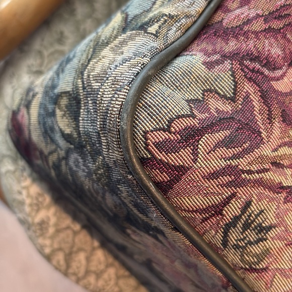 DVF  travel bag  overnight  weekender tapestry  green red pink blue   like new - Picture 14 of 17